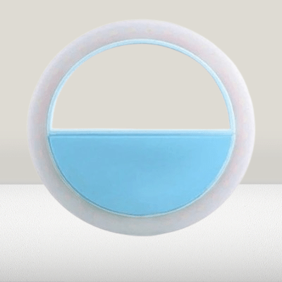 Anneau selfie lumineux - SelfieRingLight™ - Bleu - Branche ton Univers !
