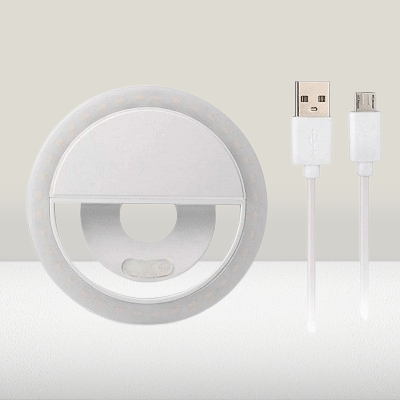 Anneau selfie lumineux - SelfieRingLight™ - Blanc - Branche ton Univers !