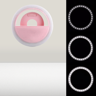 Anneau selfie lumineux - SelfieRingLight™ - Rose - Branche ton Univers !
