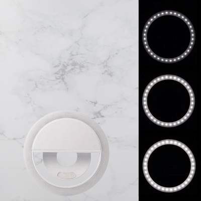 Anneau selfie lumineux - SelfieRingLight™ - Blanc - Branche ton Univers !