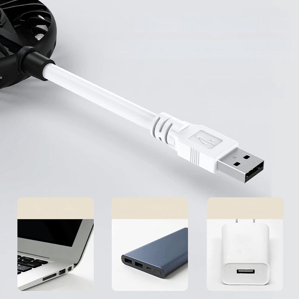 Mini Ventilateur Portable - BreezeMate™ - Noir - Branche ton Univers !