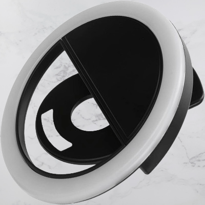 Anneau selfie lumineux - SelfieRingLight™ - Noir - Branche ton Univers !