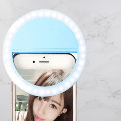 Anneau selfie lumineux - SelfieRingLight™ - Bleu - Branche ton Univers !