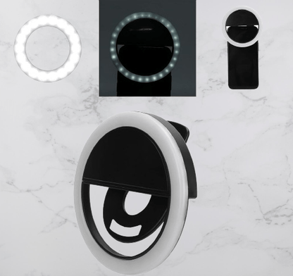 Anneau selfie lumineux - SelfieRingLight™ - Noir - Branche ton Univers !