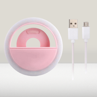 Anneau selfie lumineux - SelfieRingLight™ - Rose - Branche ton Univers !