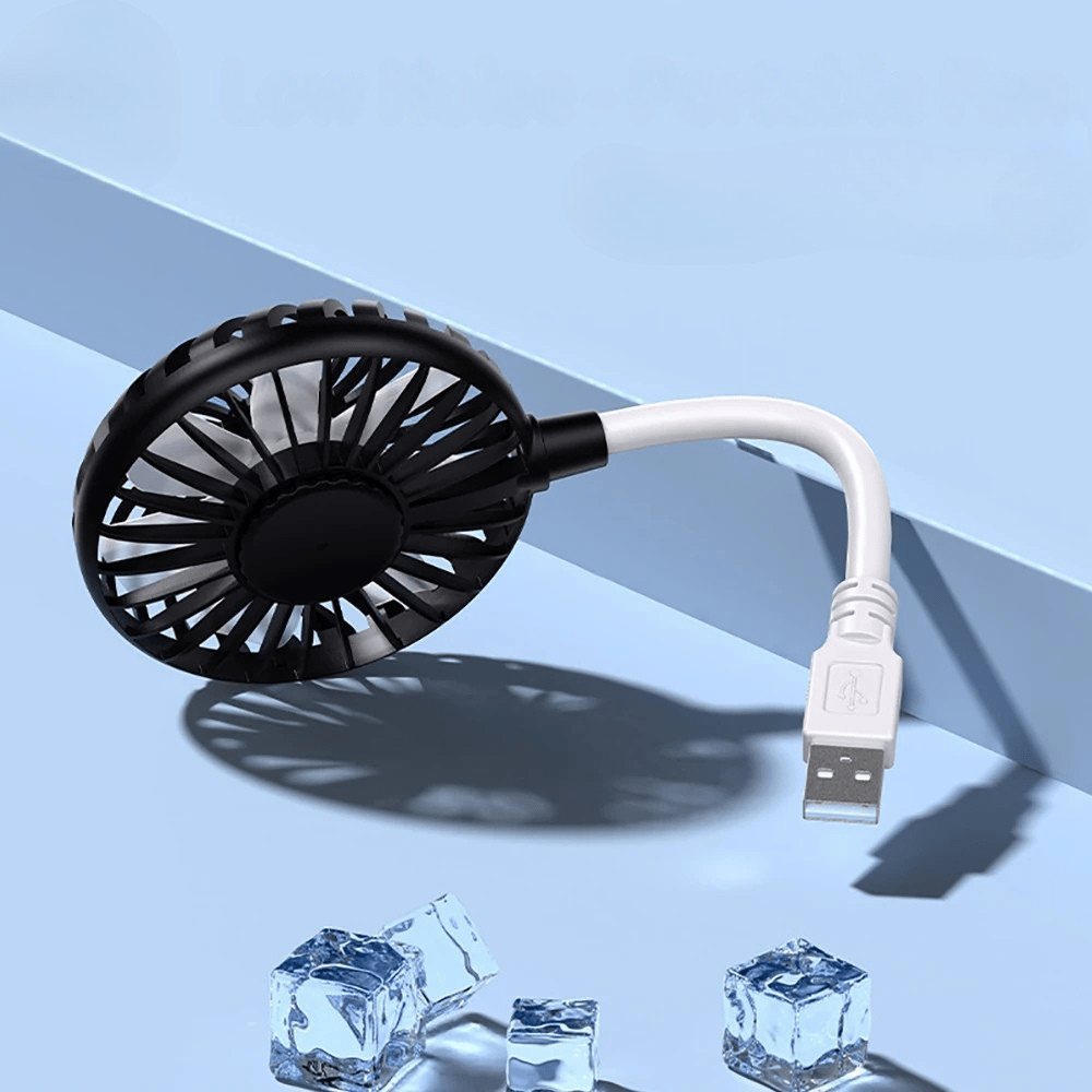 Mini Ventilateur Portable - BreezeMate™ - Noir - Branche ton Univers !