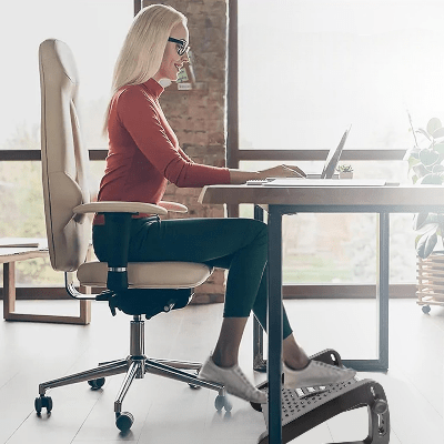 REPOSE PIED - RelaxDesk™ - Noir - Branche ton Univers !
