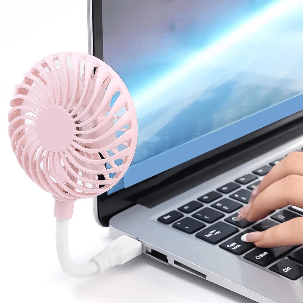 Mini Ventilateur Portable - BreezeMate™ - Rose - Branche ton Univers !