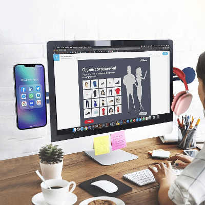 SUPPORT TELEPHONE - SnapSide™ - Saphir - Branche ton Univers !