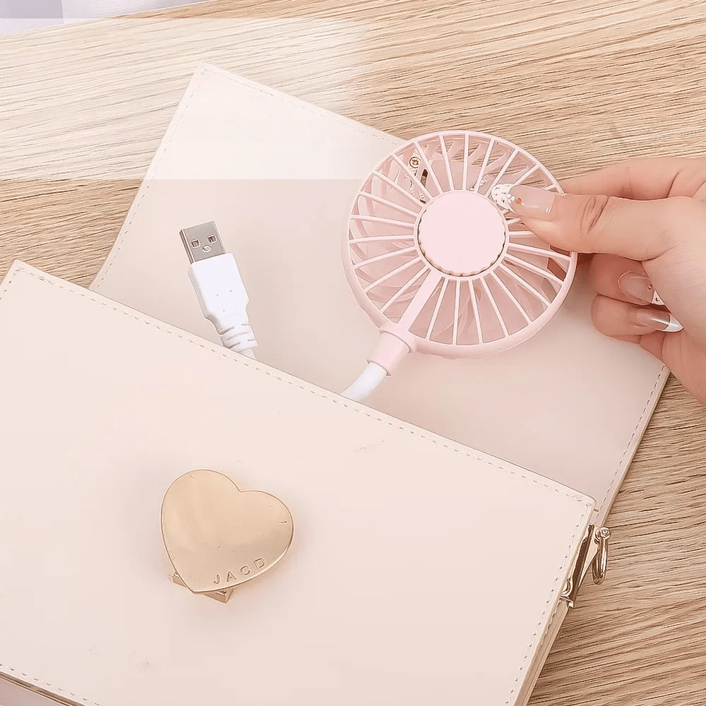 Mini Ventilateur Portable - BreezeMate™ - Rose - Branche ton Univers !