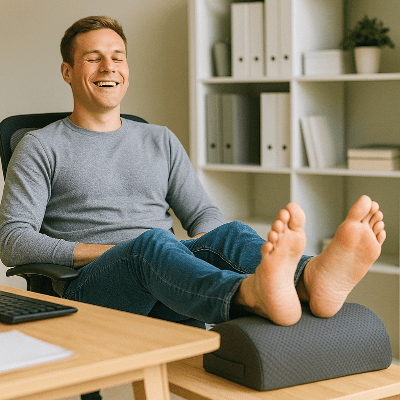 REPOSE PIED - WorkSoothe™ - Gris - Branche ton Univers !